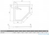 Radaway Doros Pt Stone brodzik pięciokątny 80x80x5cm biały SDRPT8080-01-04S